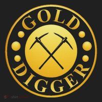 Gold Digger Gold Mining Gold Miner Golf Towel thumb 3
