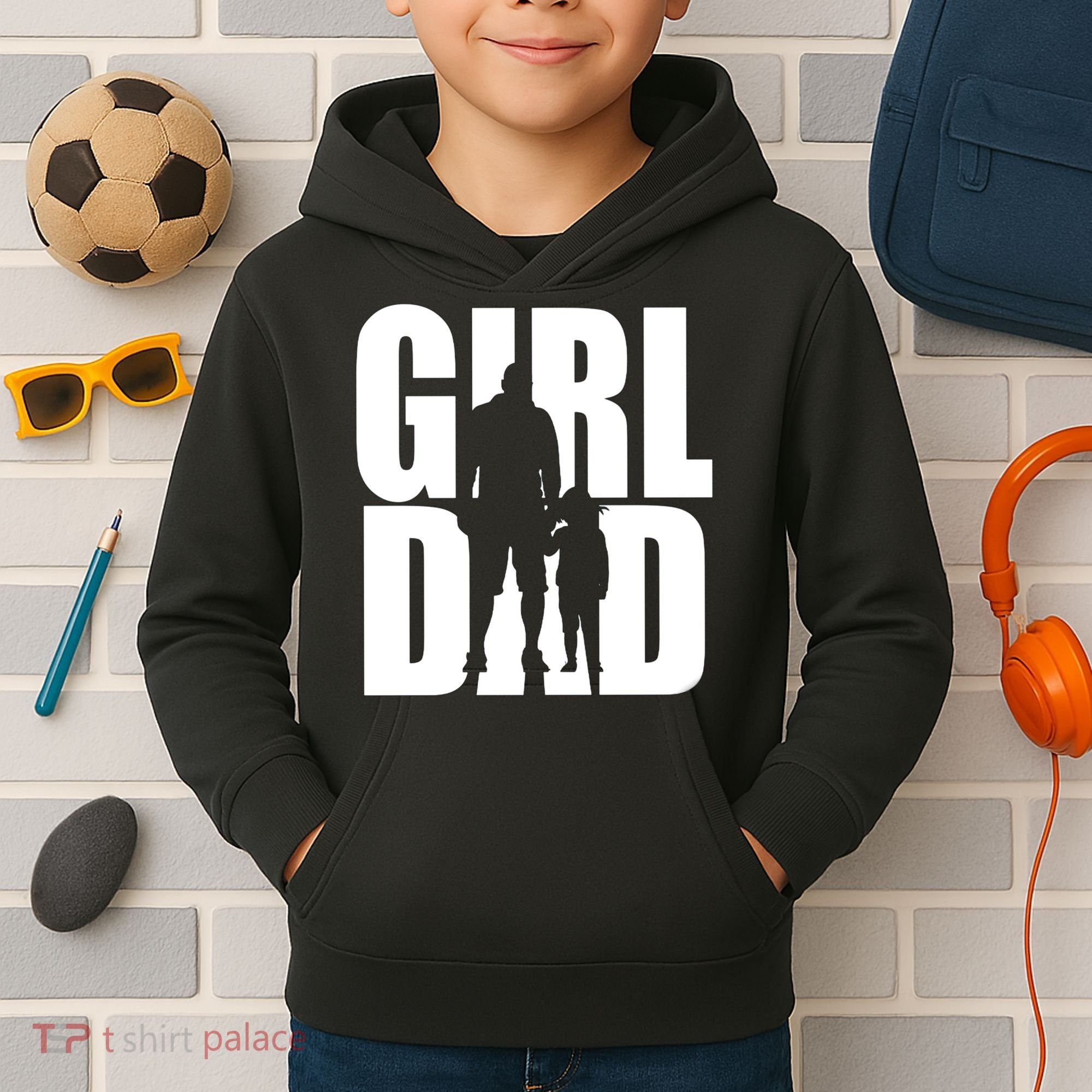 Girl Dad Kids Hoodie