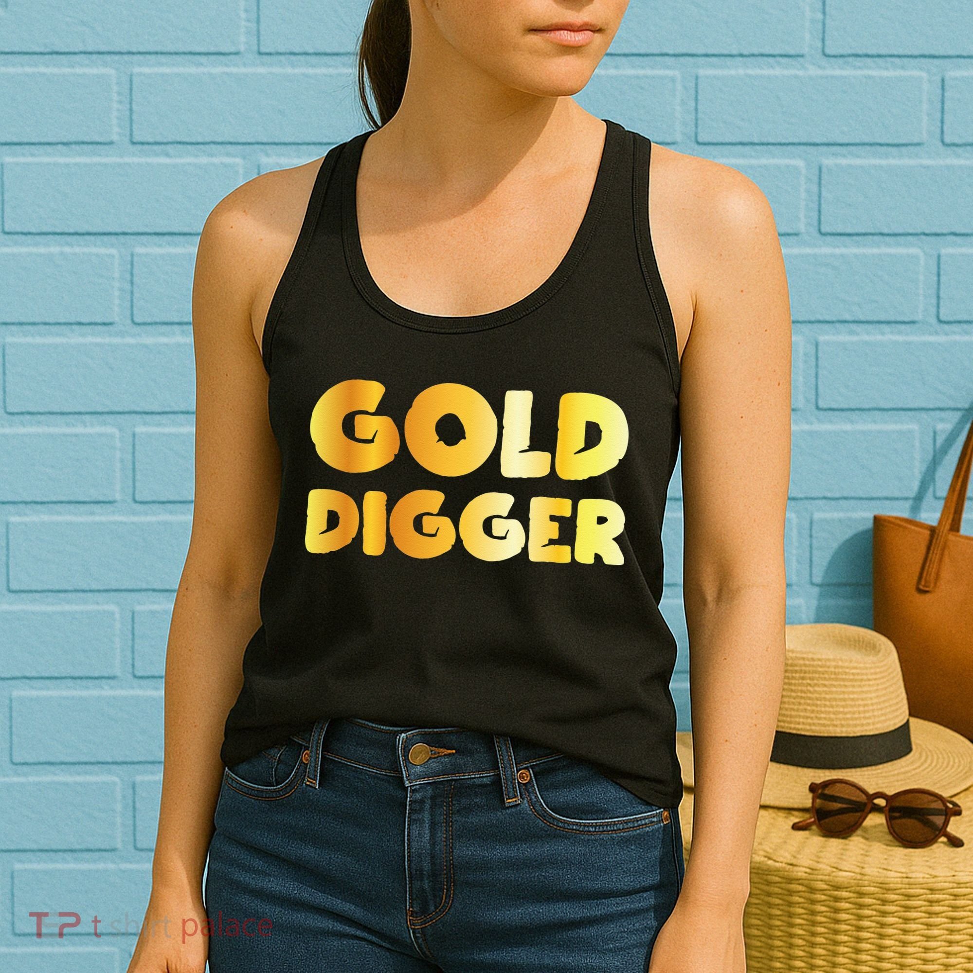 Gold Digger Geologist Pun Geology Geek Funny Costume Women's Tank Top