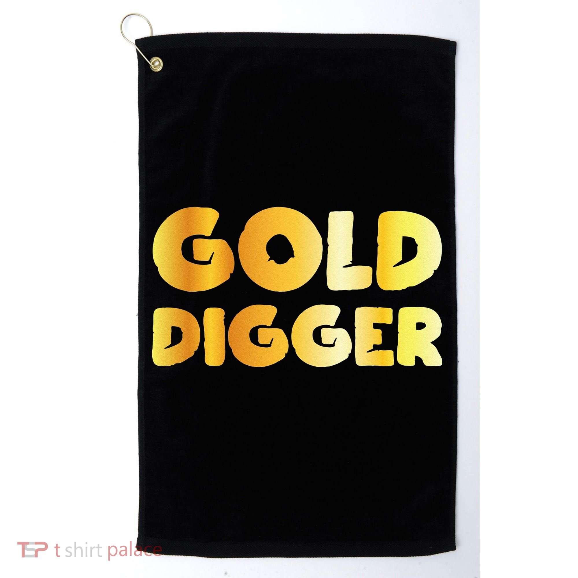 Gold Digger Geologist Pun Geology Geek Funny Costume Golf Towel
