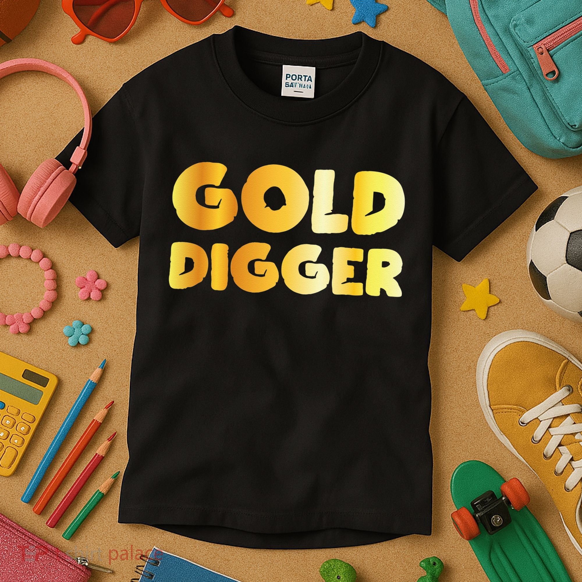 Gold Digger Geologist Pun Geology Geek Funny Costume Kids T-Shirt