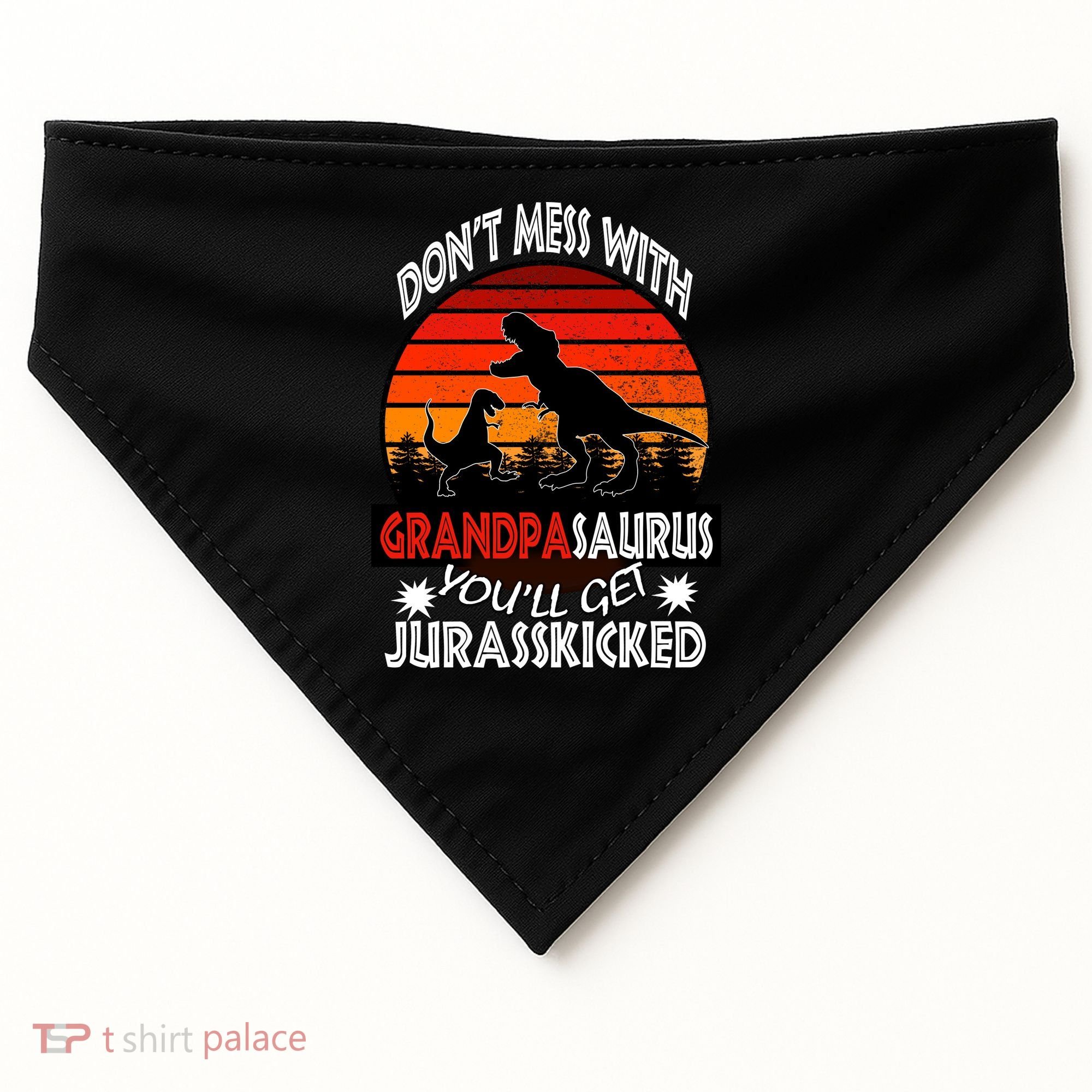 Grandpa Dinosaur USA-Made Doggie Bandana