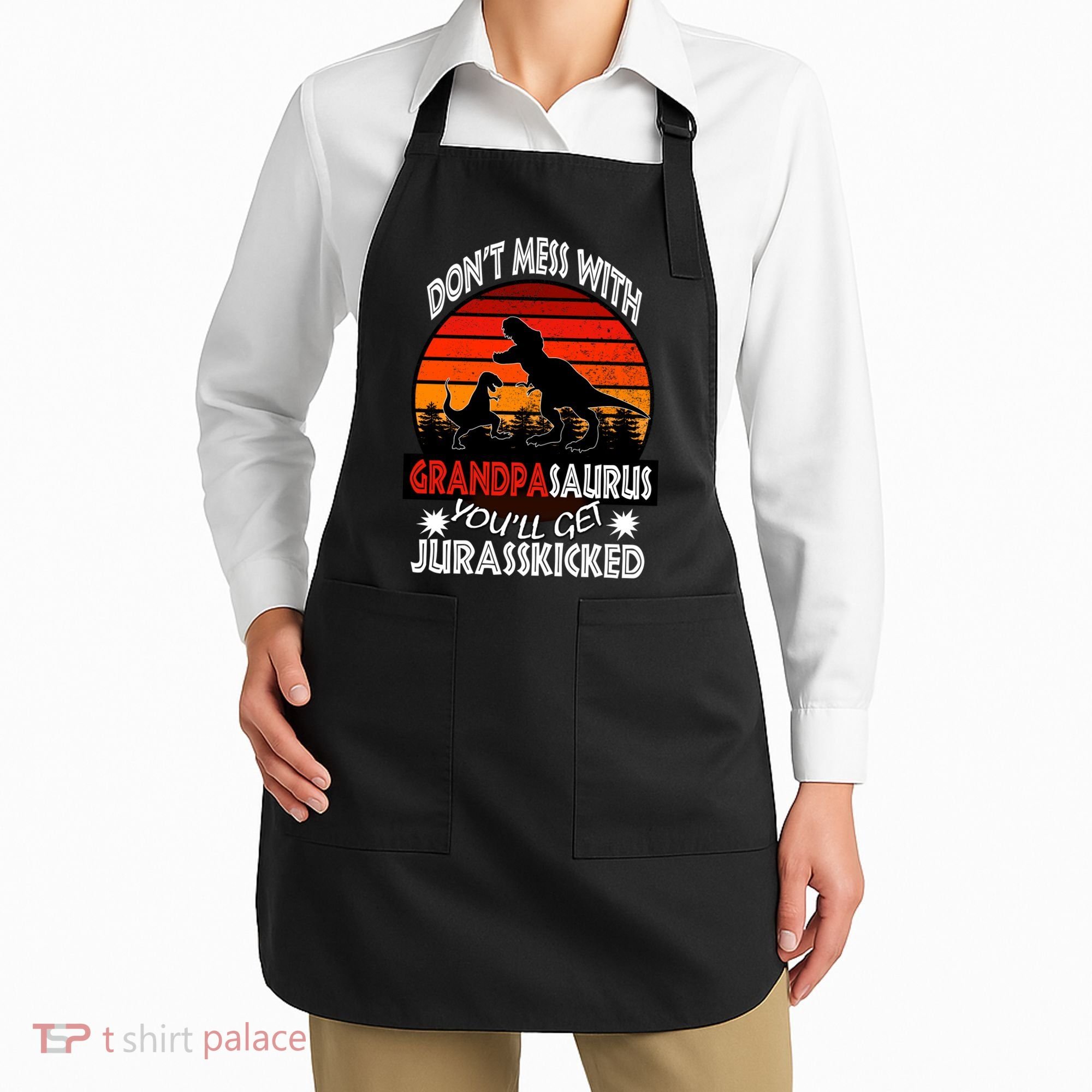 Grandpa Dinosaur Apron