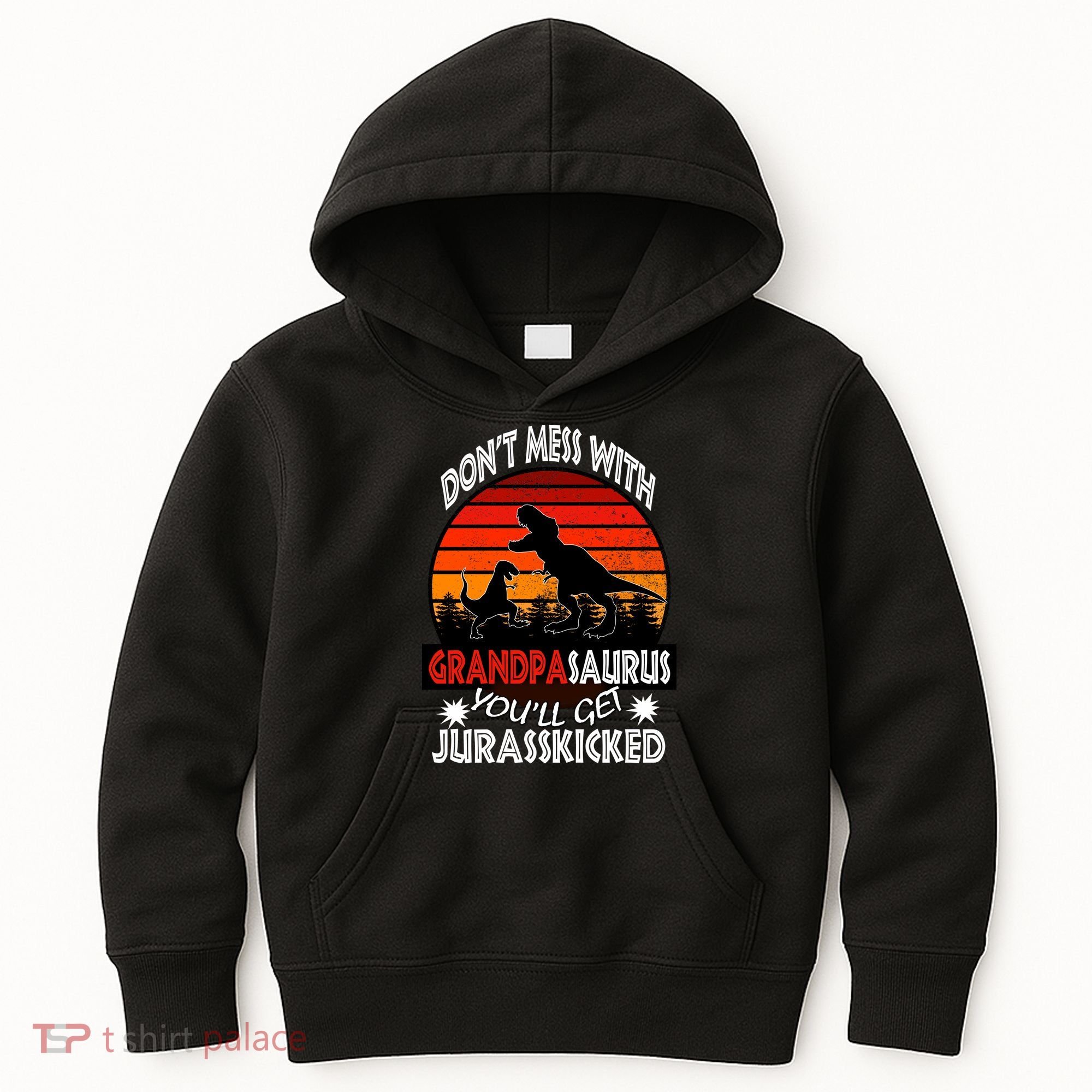 Grandpa Dinosaur Kids Hoodie