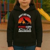 Grandpa Dinosaur Kids Hoodie thumb 3