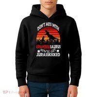 Grandpa Dinosaur Kids Hoodie thumb 4