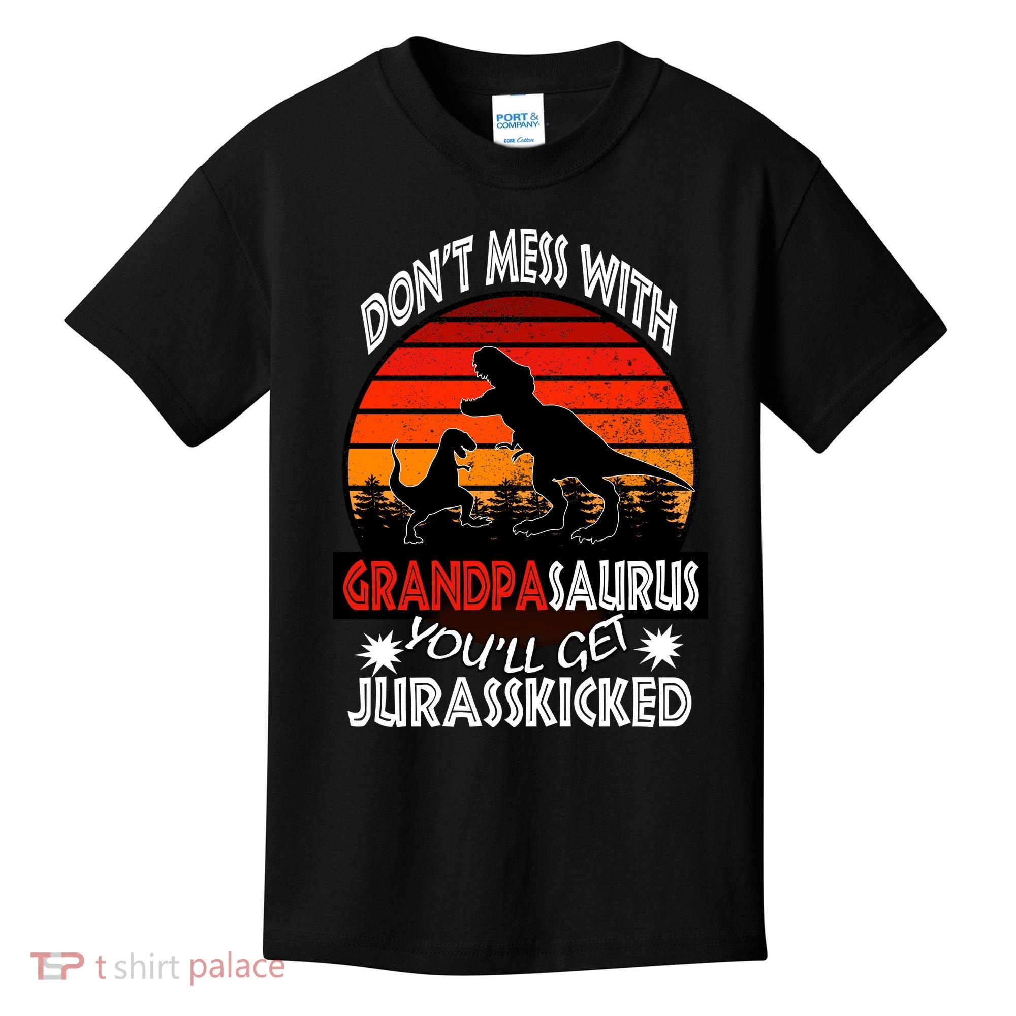 Grandpa Dinosaur Kids T-Shirt