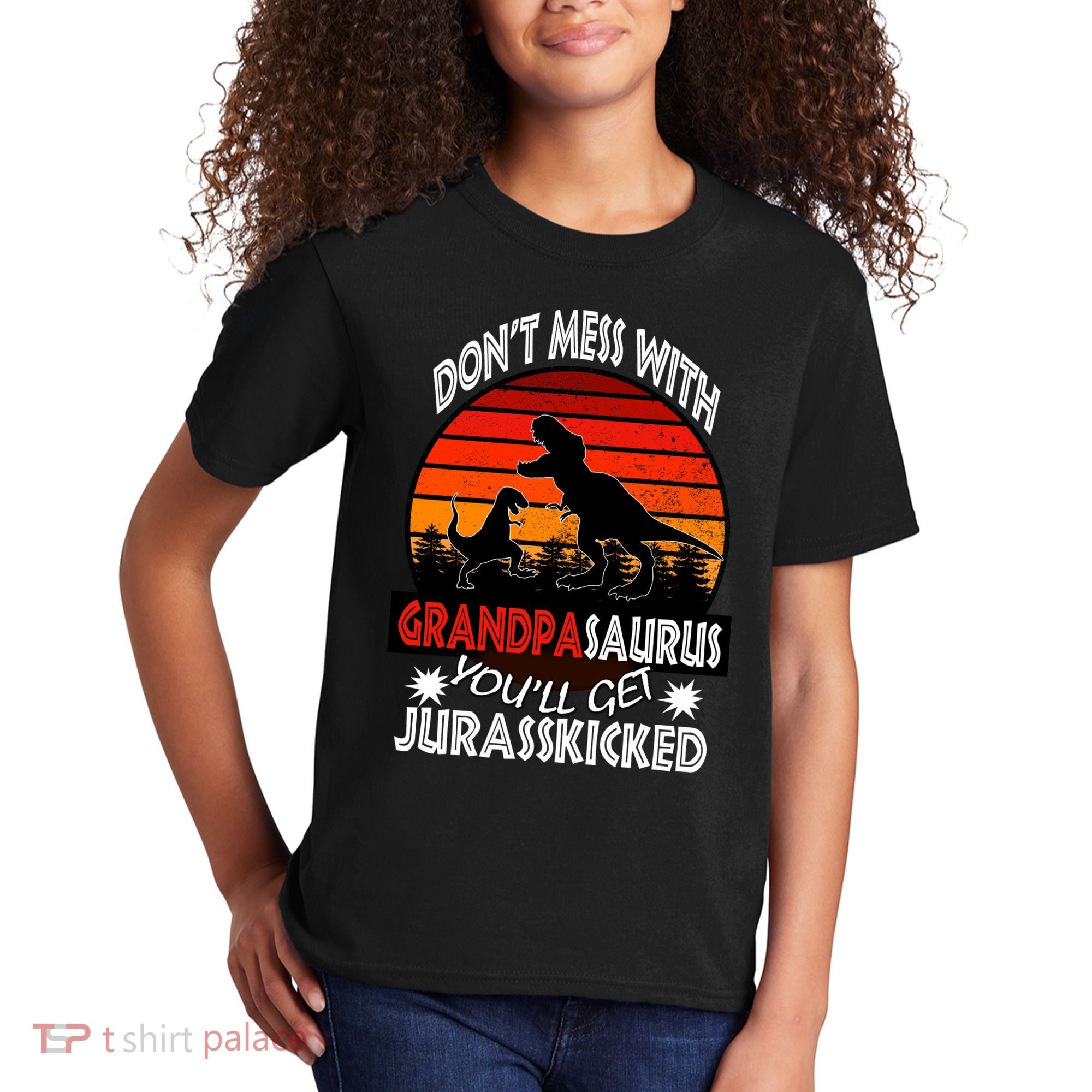 Grandpa Dinosaur Kids T-Shirt