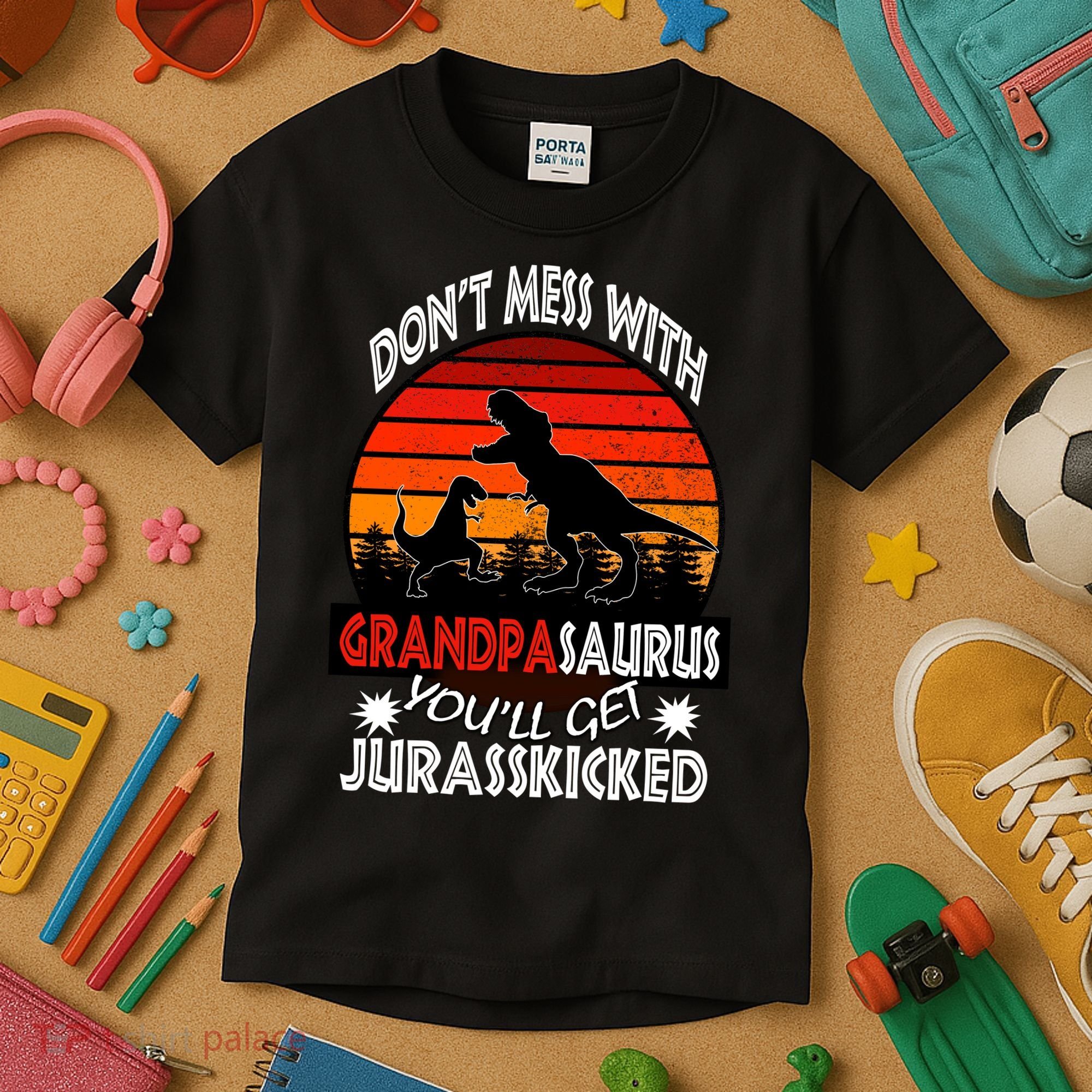 Grandpa Dinosaur Kids T-Shirt