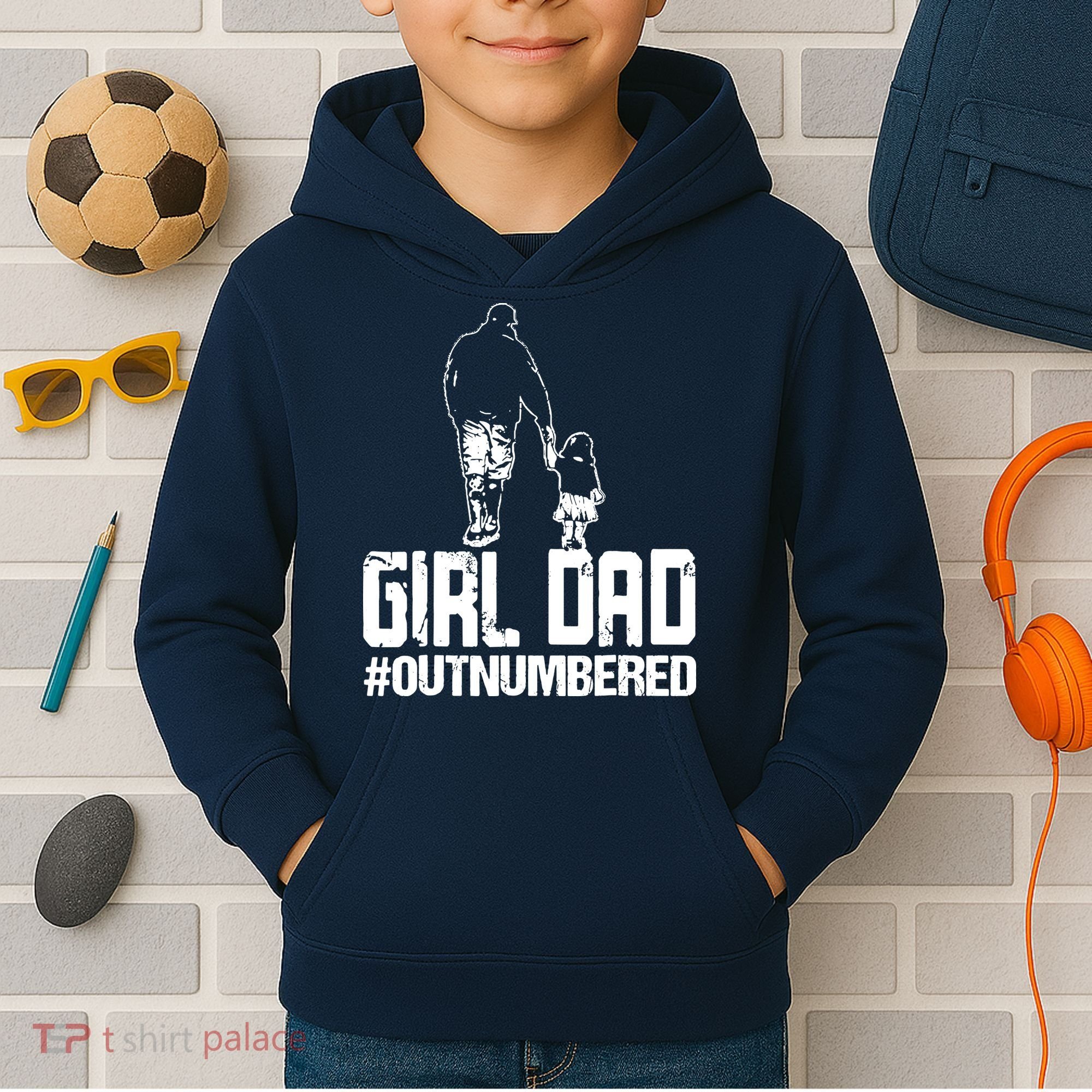 Girl Dad Kids Hoodie