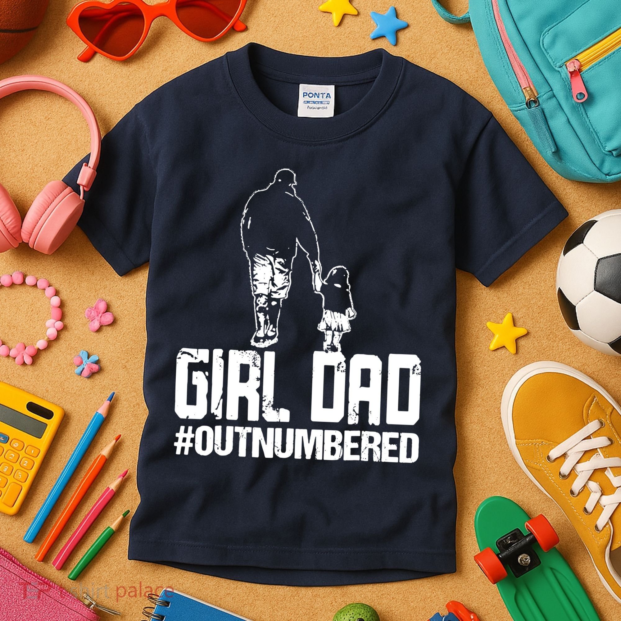 Girl Dad Kids T-Shirt