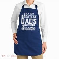 Greatest Dads Get Promoted To Grandpa Shirt Father's Day Apron thumb 2