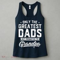 Greatest Dads Get Promoted To Grandpa Shirt Father's Day Women's Tank Top thumb 3