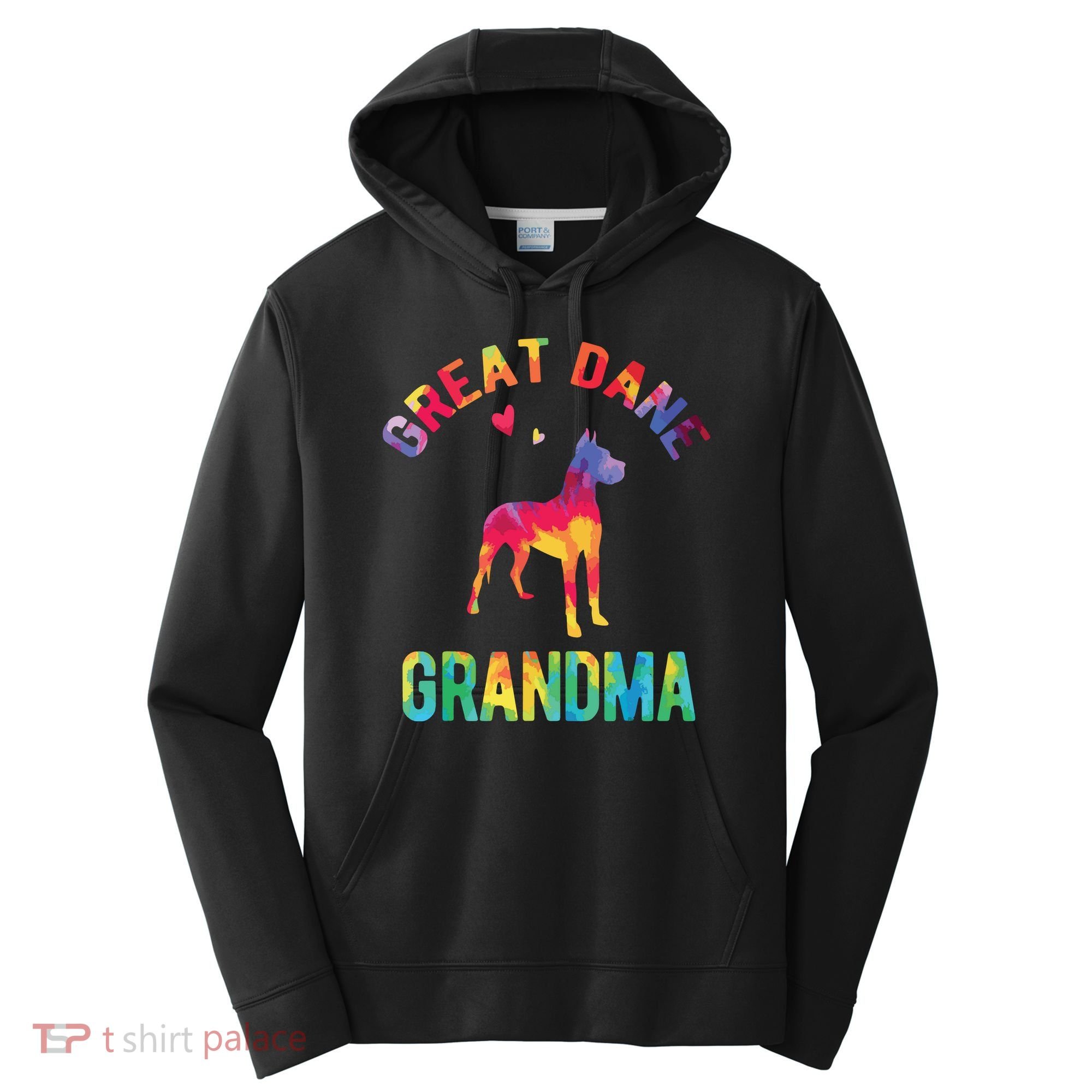 Great Dane Grandma Great Dane Nana Great Dane Dog Lover Performance Fleece Hoodie