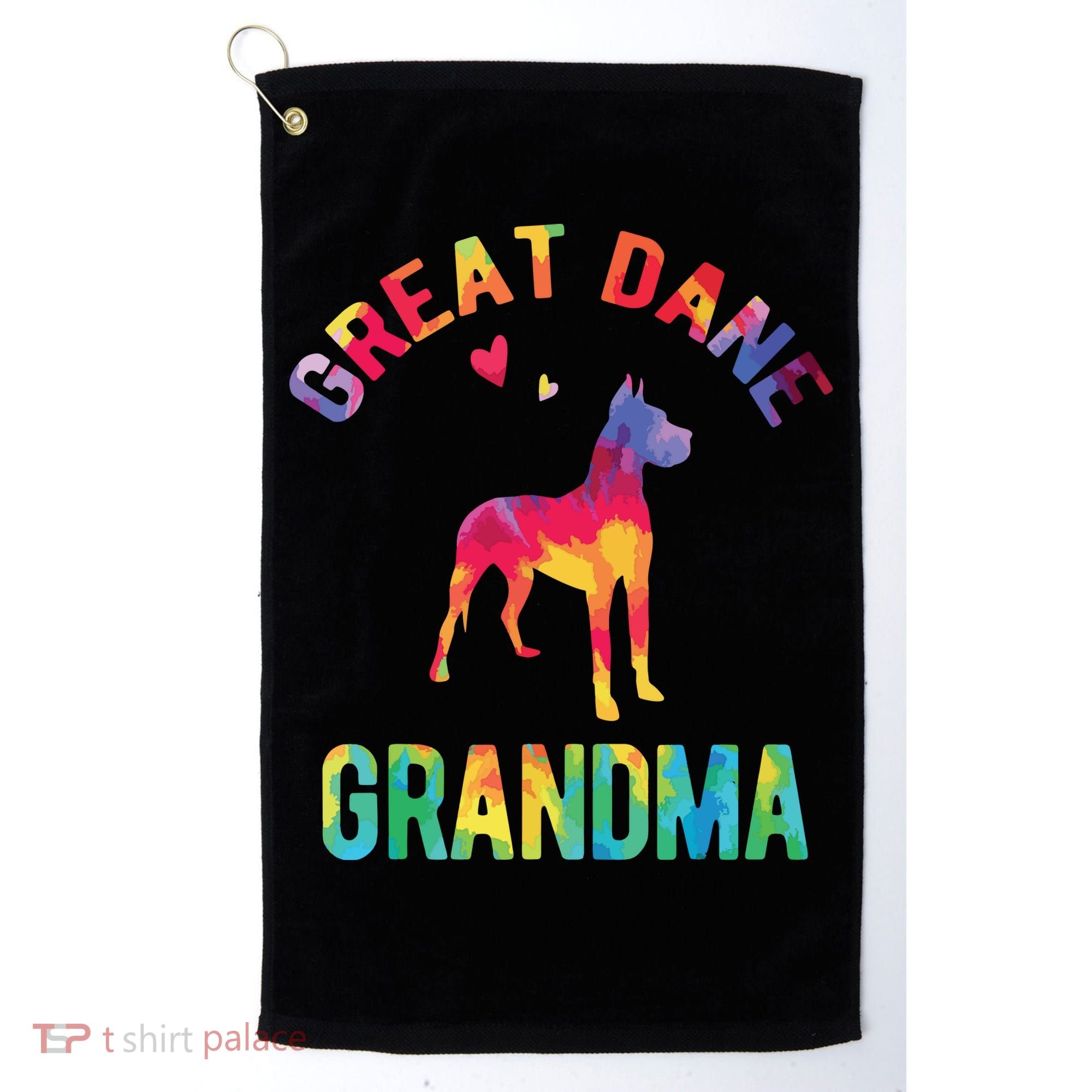 Great Dane Grandma Great Dane Nana Great Dane Dog Lover Golf Towel