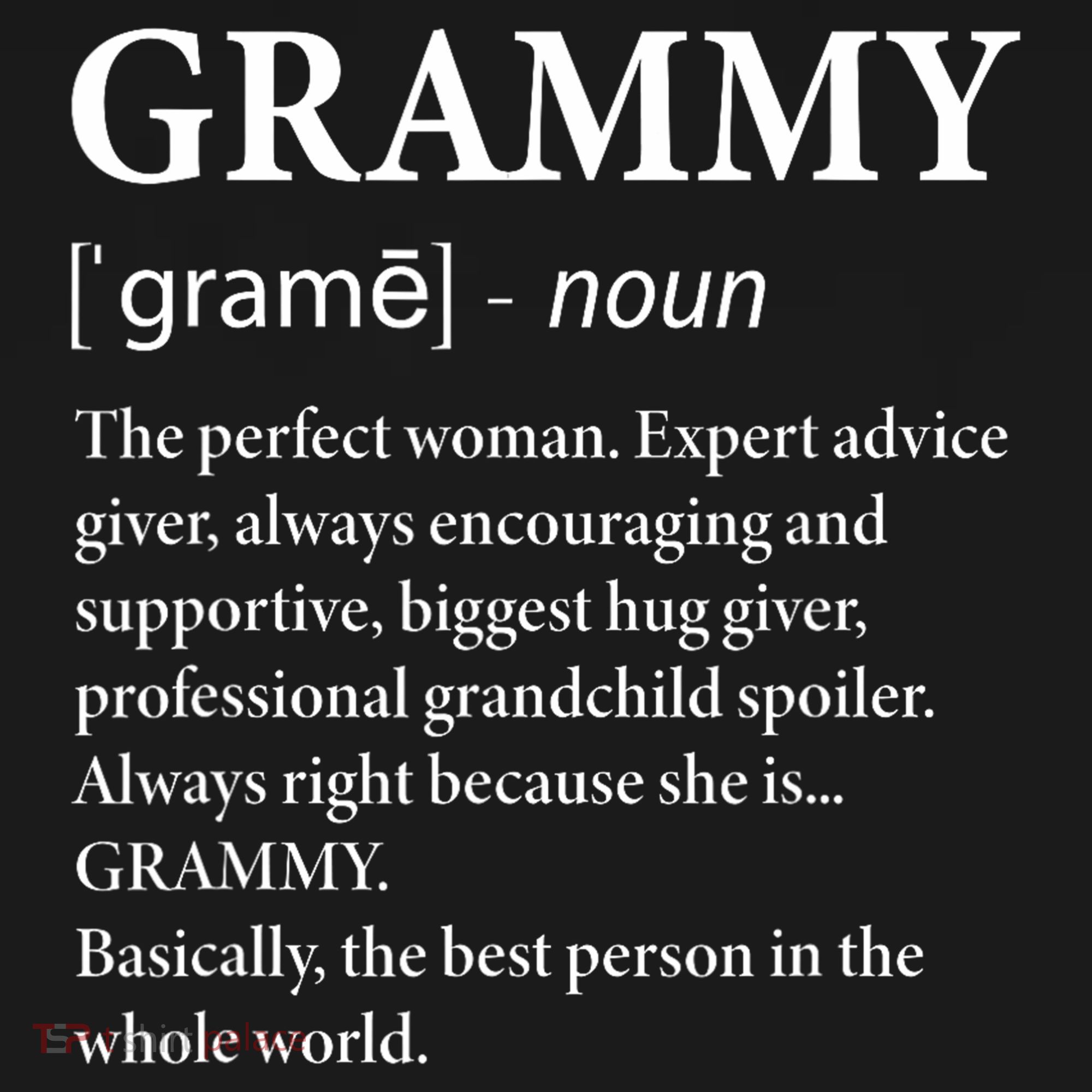 Grammy Definition Grandma Funny Grandmother T-Shirt