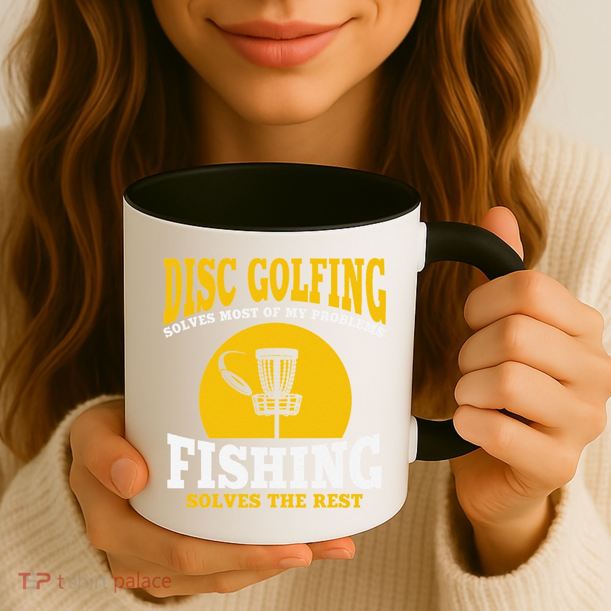 Great Disc Golf And Fishing Gift Coffee Mug