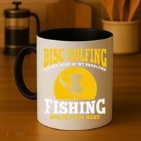 Great Disc Golf And Fishing Gift Coffee Mug thumb 4