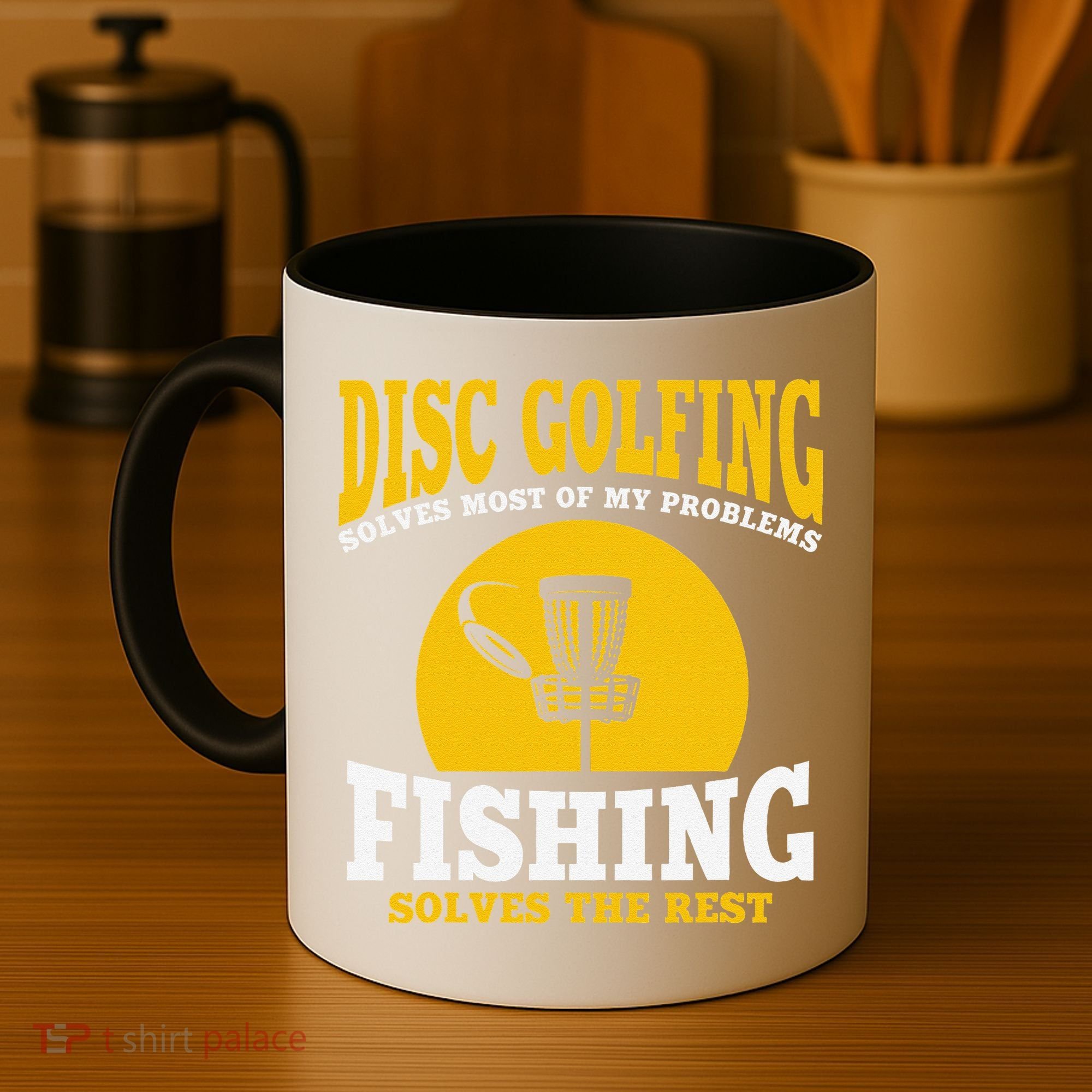 Great Disc Golf And Fishing Gift Coffee Mug
