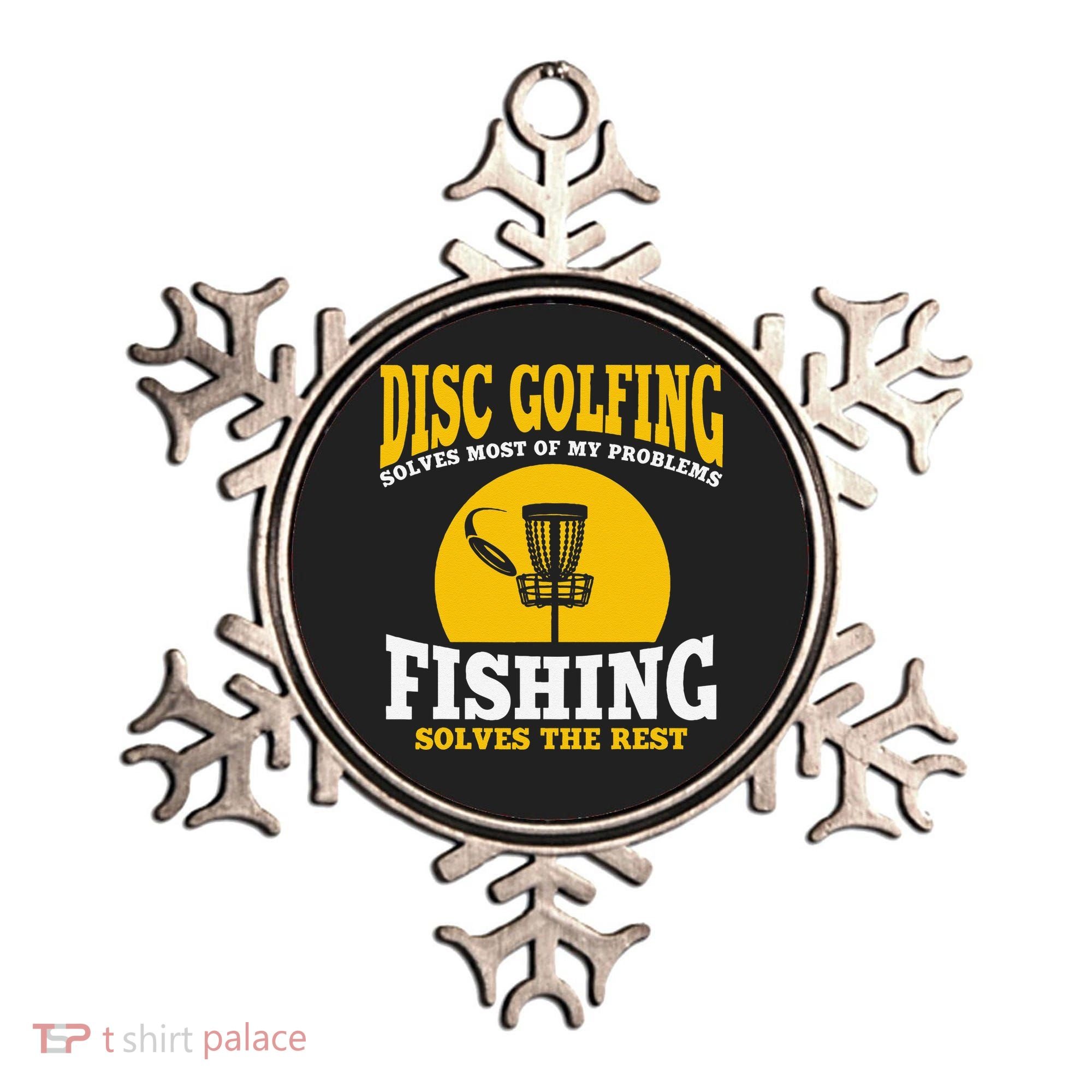 Great Disc Golf And Fishing Gift Ornament