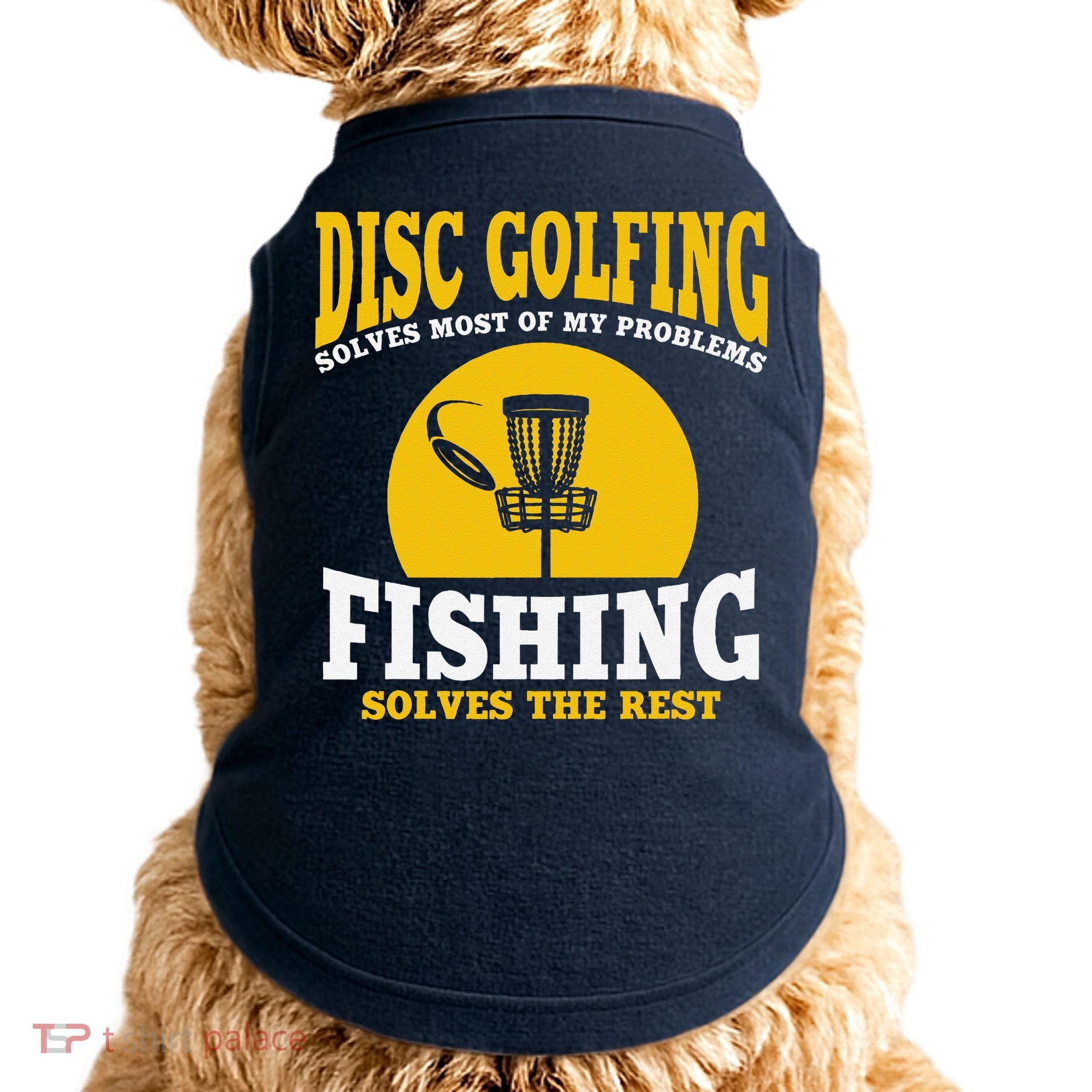 Great Disc Golf And Fishing Gift Doggie Tank