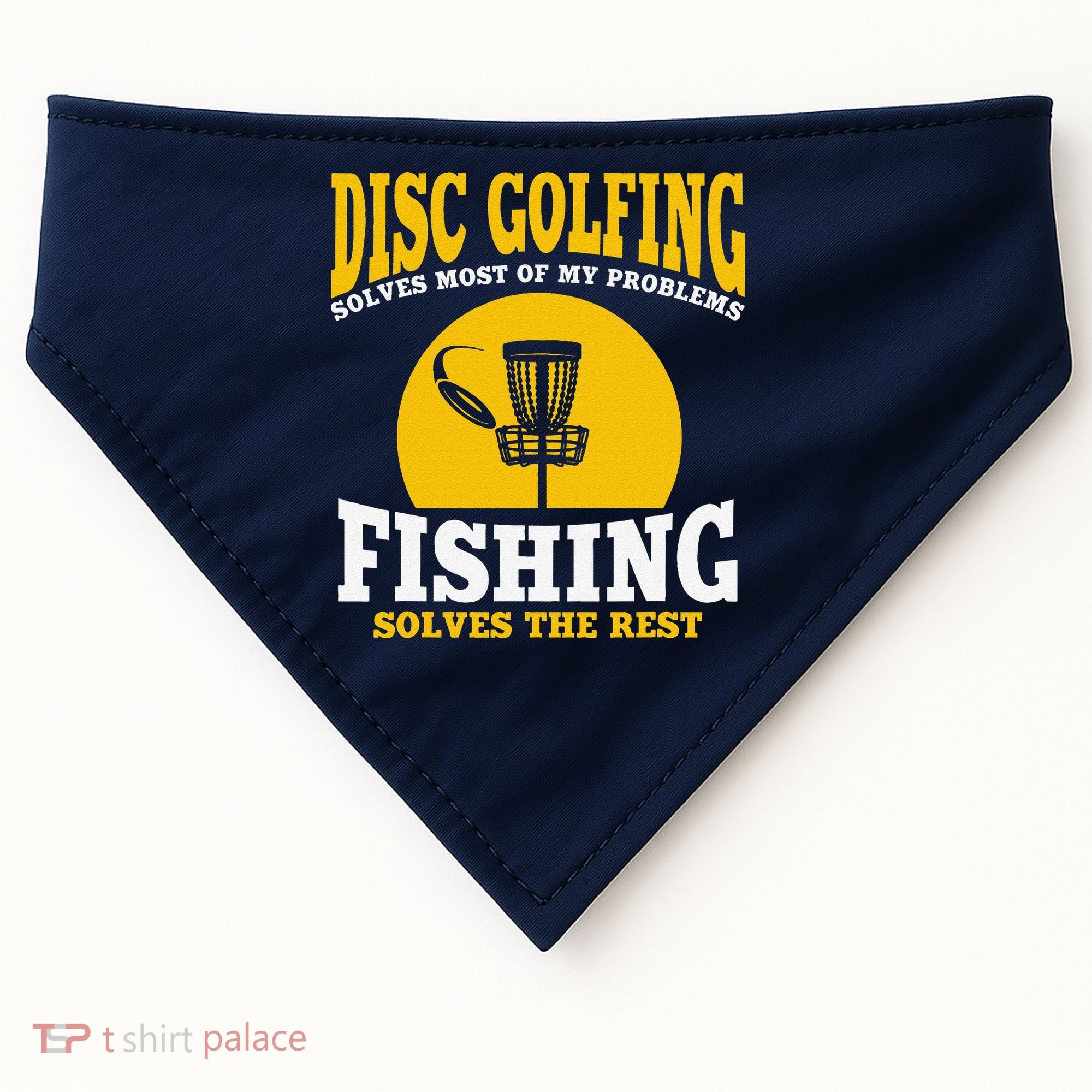 Great Disc Golf And Fishing Gift USA-Made Doggie Bandana