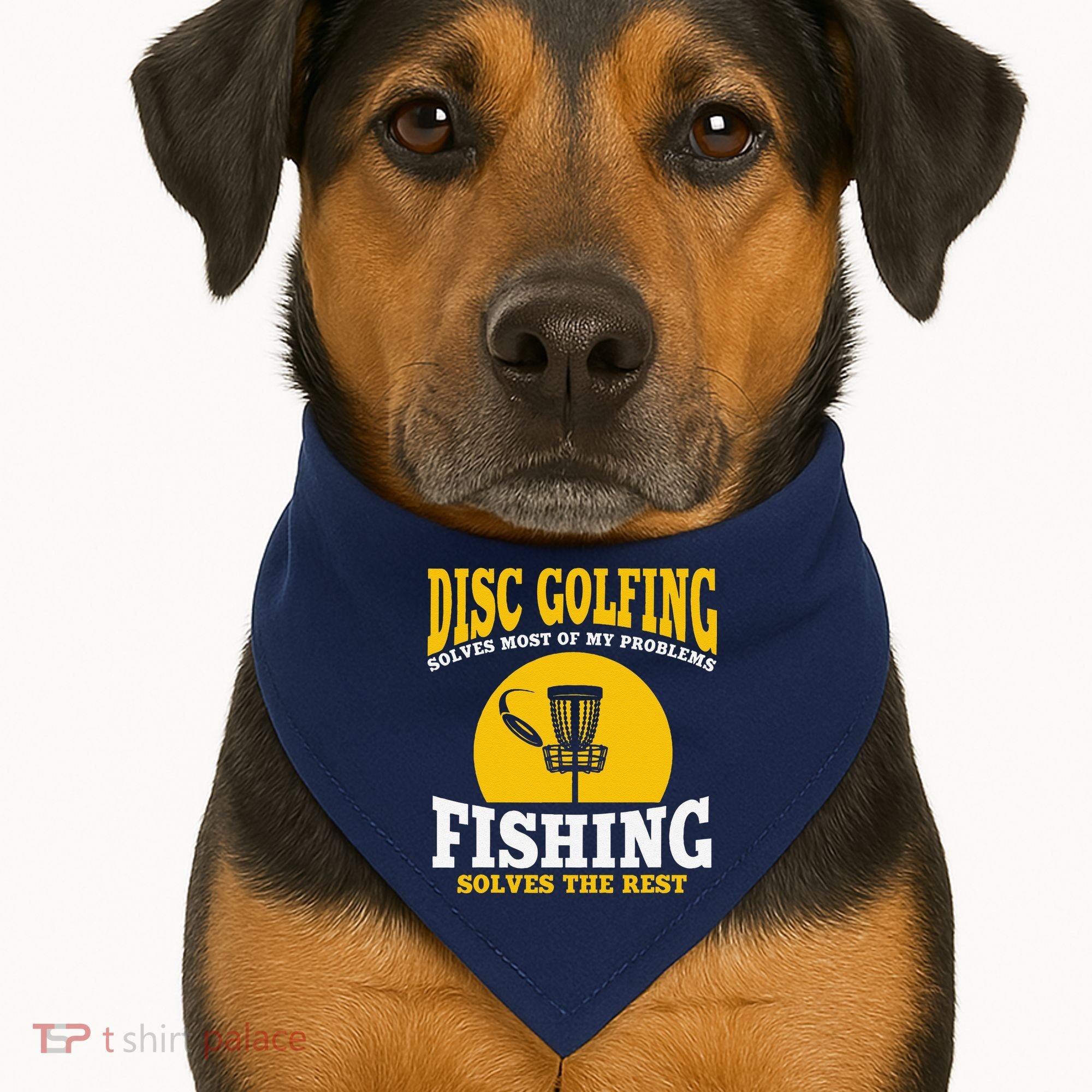 Great Disc Golf And Fishing Gift USA-Made Doggie Bandana