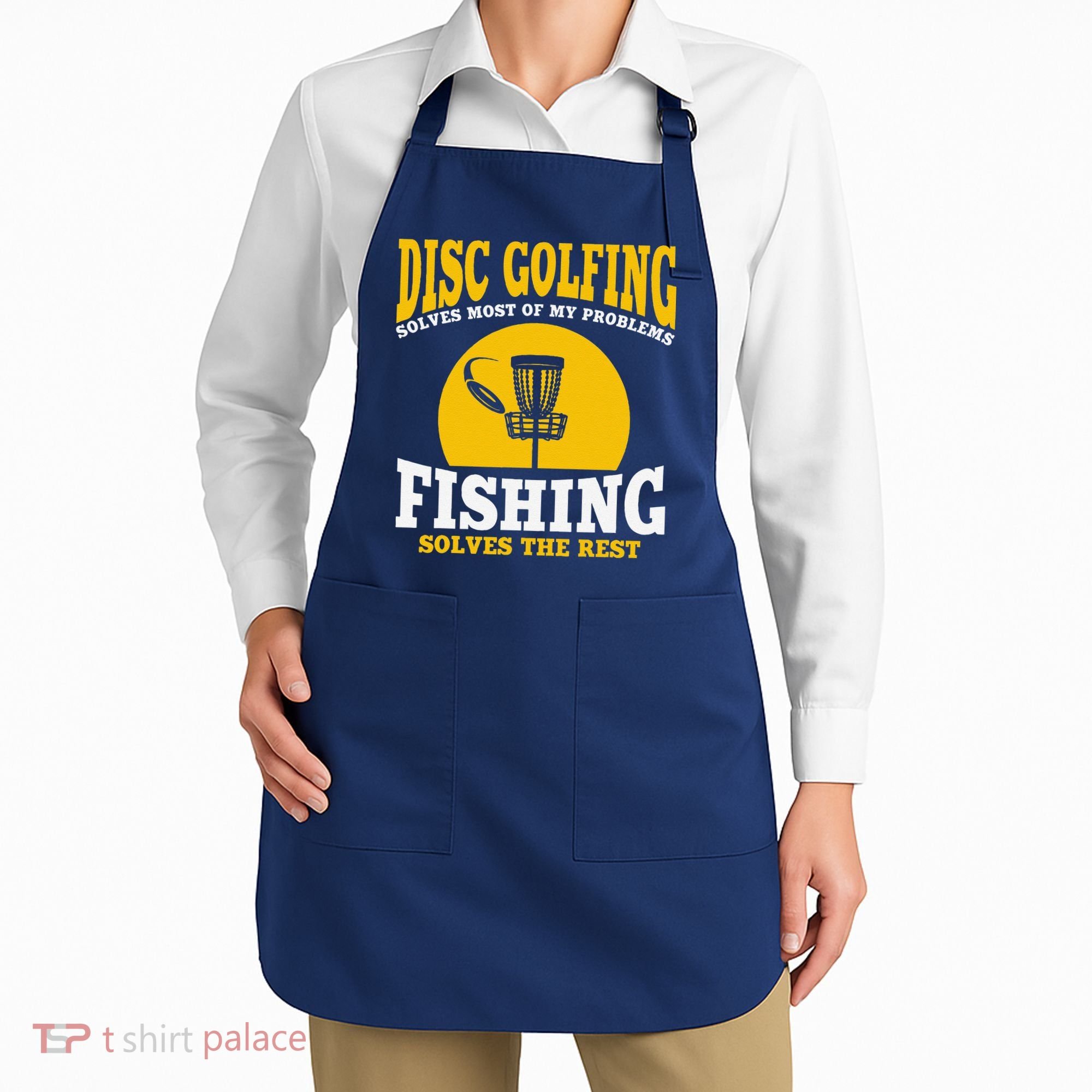 Great Disc Golf And Fishing Gift Apron