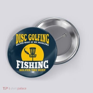 Great Disc Golf And Fishing Gift Button