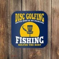 Great Disc Golf And Fishing Gift Coaster thumb 0