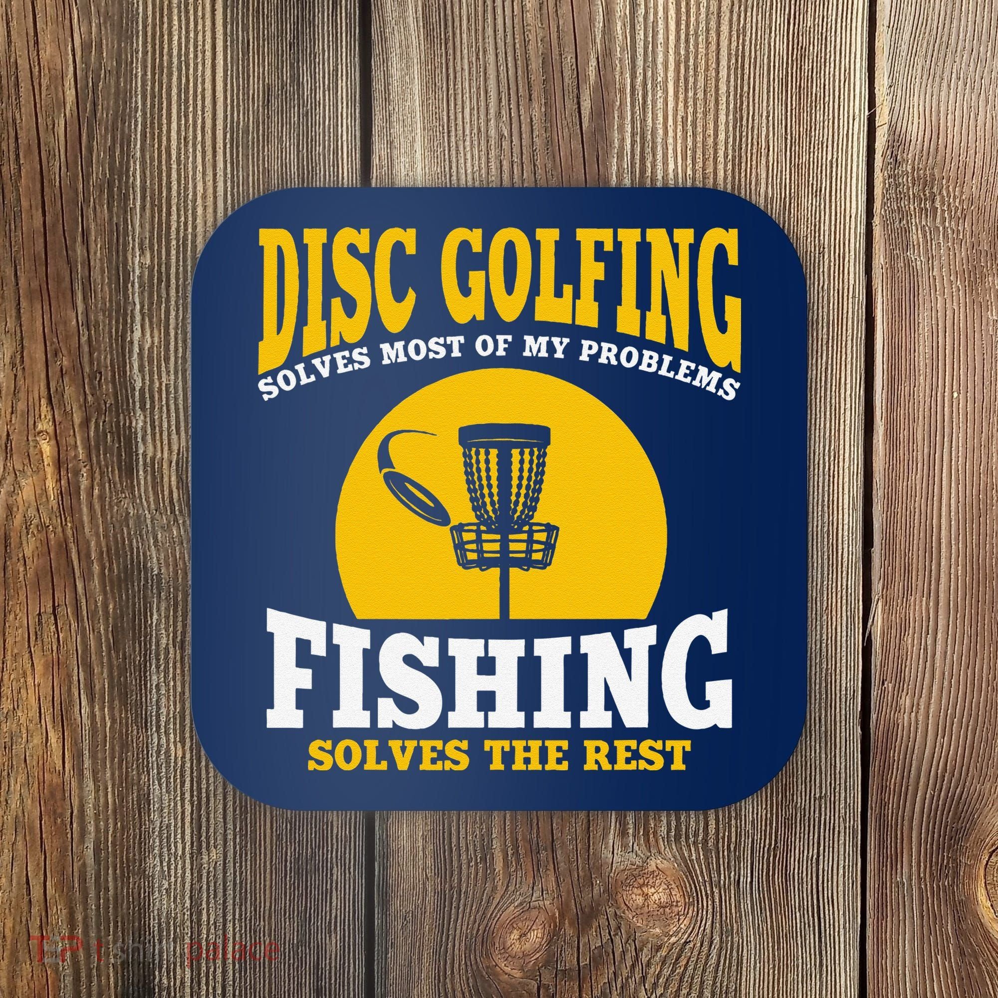 Great Disc Golf And Fishing Gift Coaster