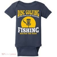 Great Disc Golf And Fishing Gift Baby Bodysuit thumb 0