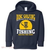 Great Disc Golf And Fishing Gift Toddler Hoodie thumb 0