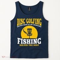 Great Disc Golf And Fishing Gift Tank Top thumb 2