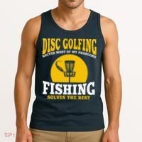 Great Disc Golf And Fishing Gift Tank Top thumb 3