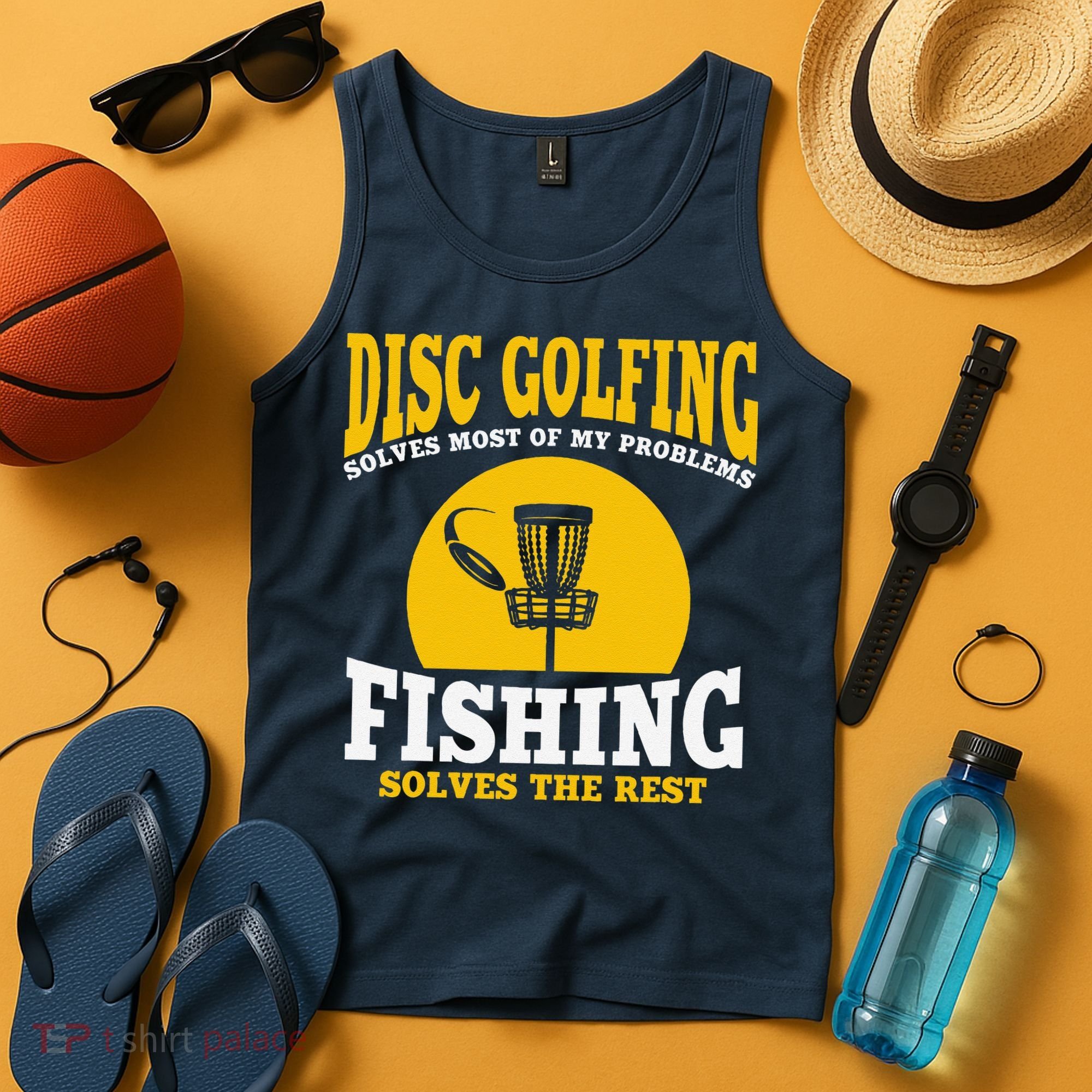 Great Disc Golf And Fishing Gift Tank Top