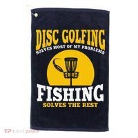 Great Disc Golf And Fishing Gift Golf Towel thumb 0