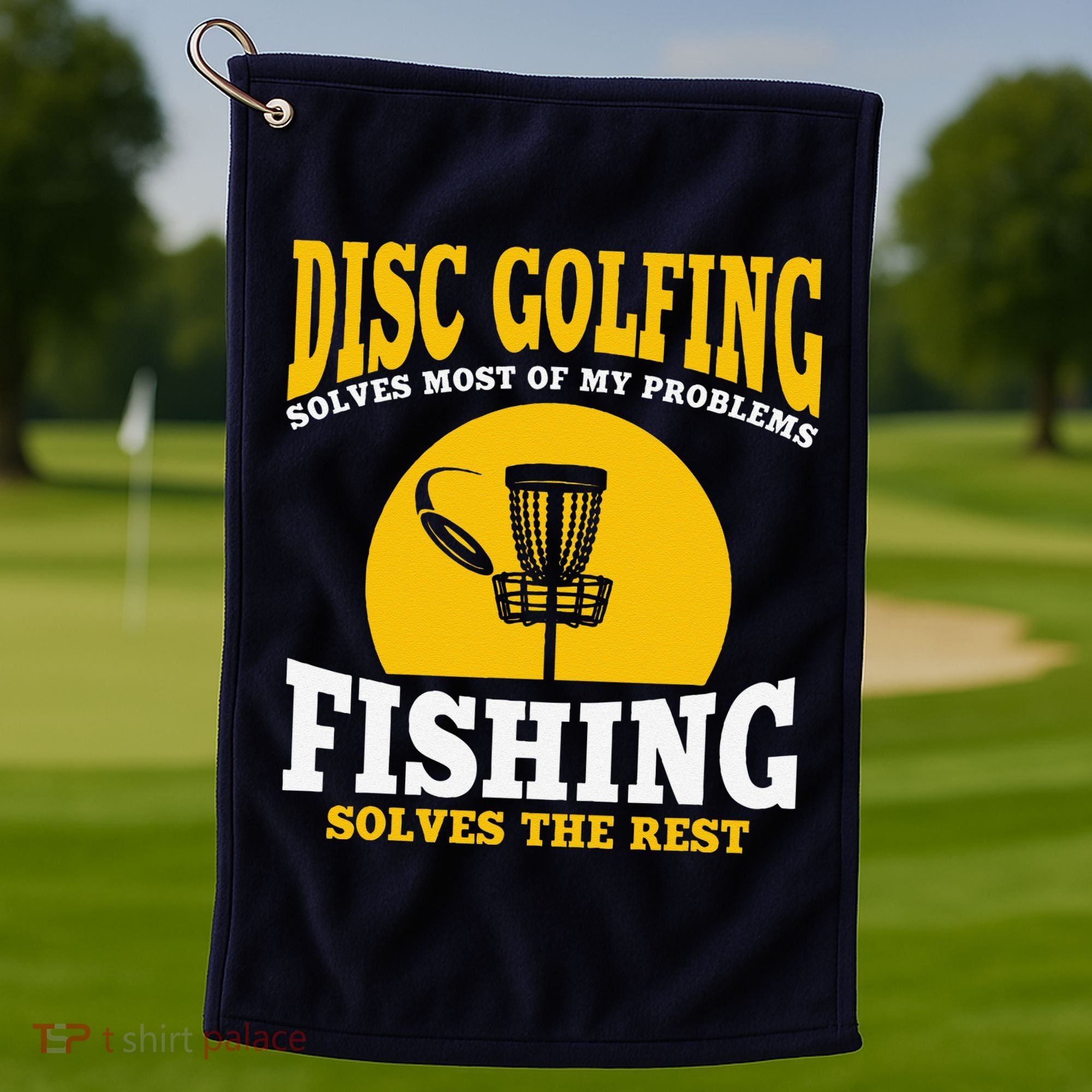 Great Disc Golf And Fishing Gift Golf Towel