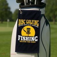 Great Disc Golf And Fishing Gift Golf Towel thumb 2