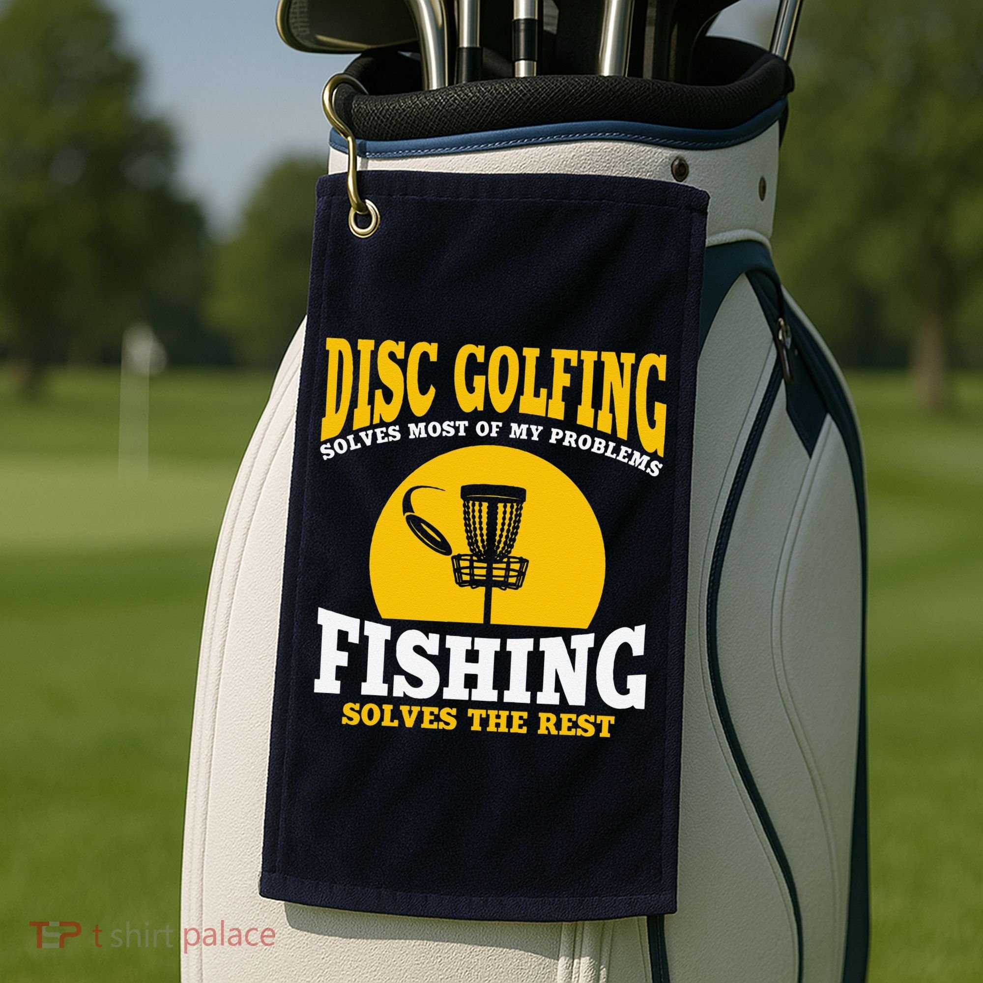 Great Disc Golf And Fishing Gift Golf Towel