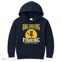 Great Disc Golf And Fishing Gift Kids Hoodie thumb 0
