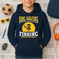 Great Disc Golf And Fishing Gift Kids Hoodie thumb 2