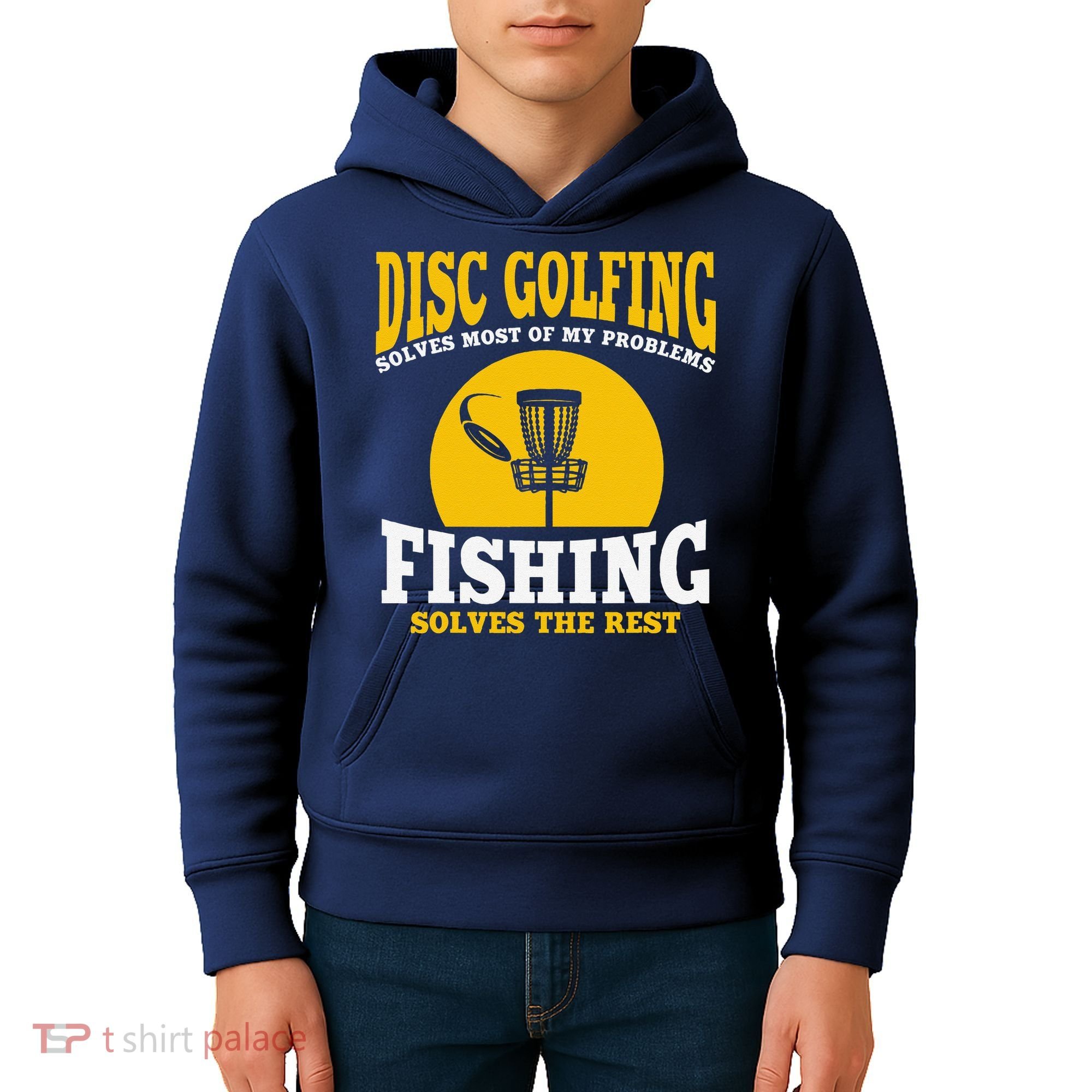 Great Disc Golf And Fishing Gift Kids Hoodie