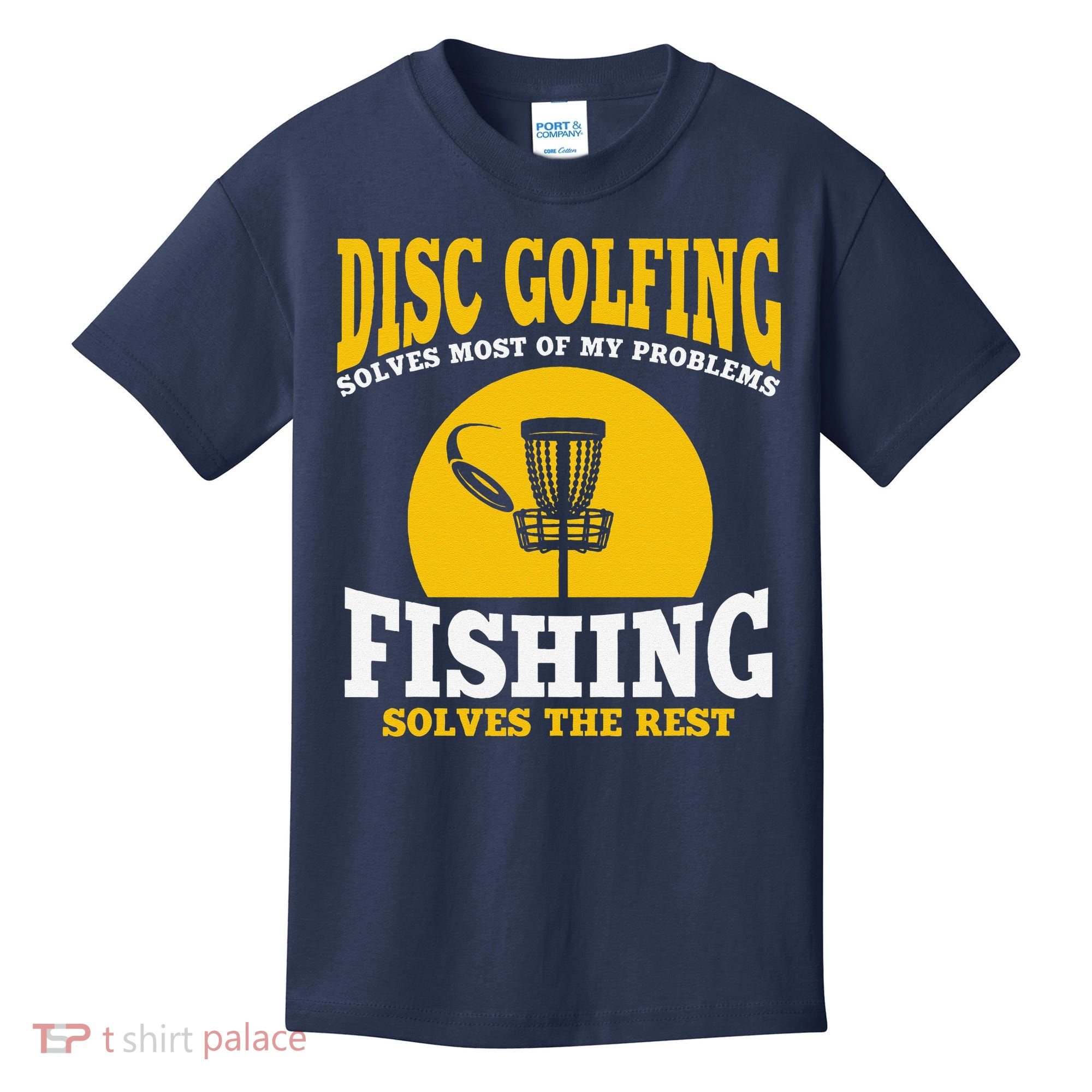 Great Disc Golf And Fishing Gift Kids T-Shirt