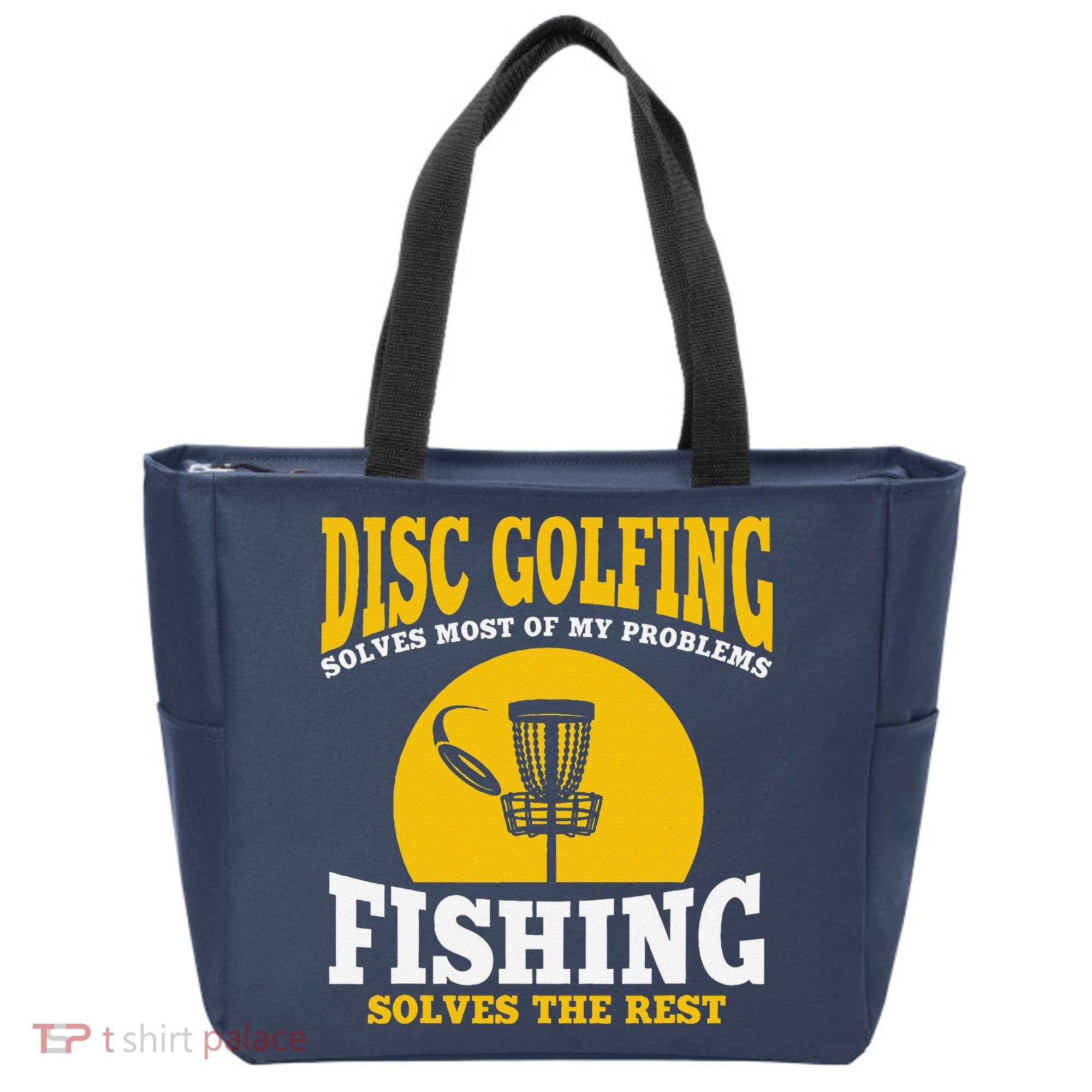 Great Disc Golf And Fishing Gift Tote Bag