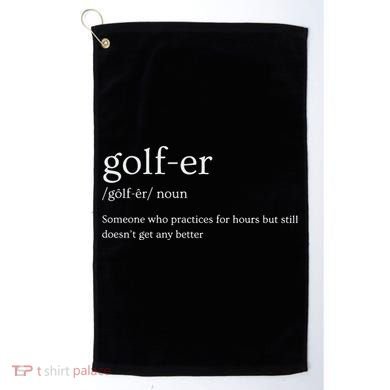Golfer Definition Golf Golf Towel