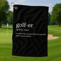 Golfer Definition Golf Golf Towel thumb 1