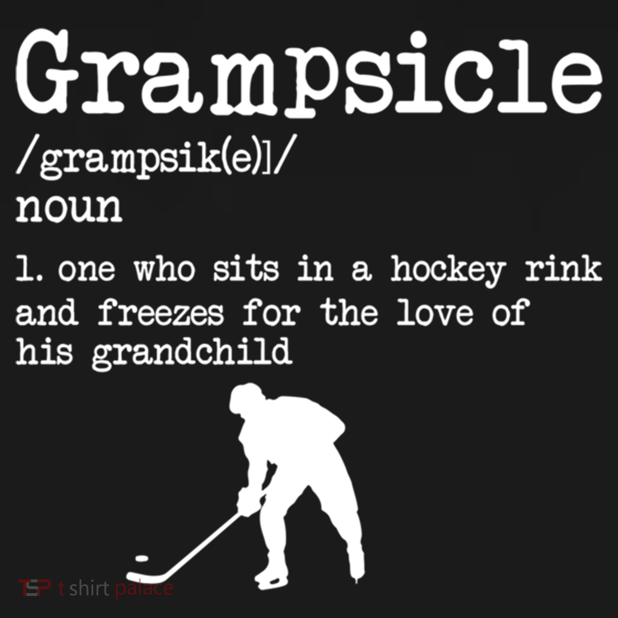 Grampsicle Definition Grandpa Ice Hockey Player Gift Women's Hoodie
