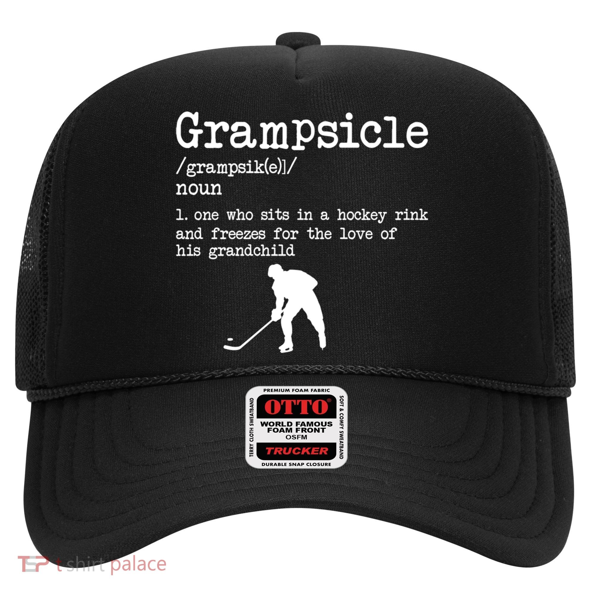 Grampsicle Definition Grandpa Ice Hockey Player Gift Hat