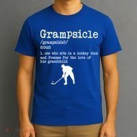 Grampsicle Definition Grandpa Ice Hockey Player Gift T-Shirt thumb 3